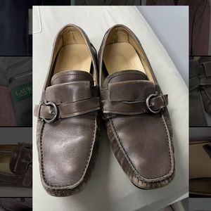 Salvatore Ferragamo Men's Brown Leather Loafers